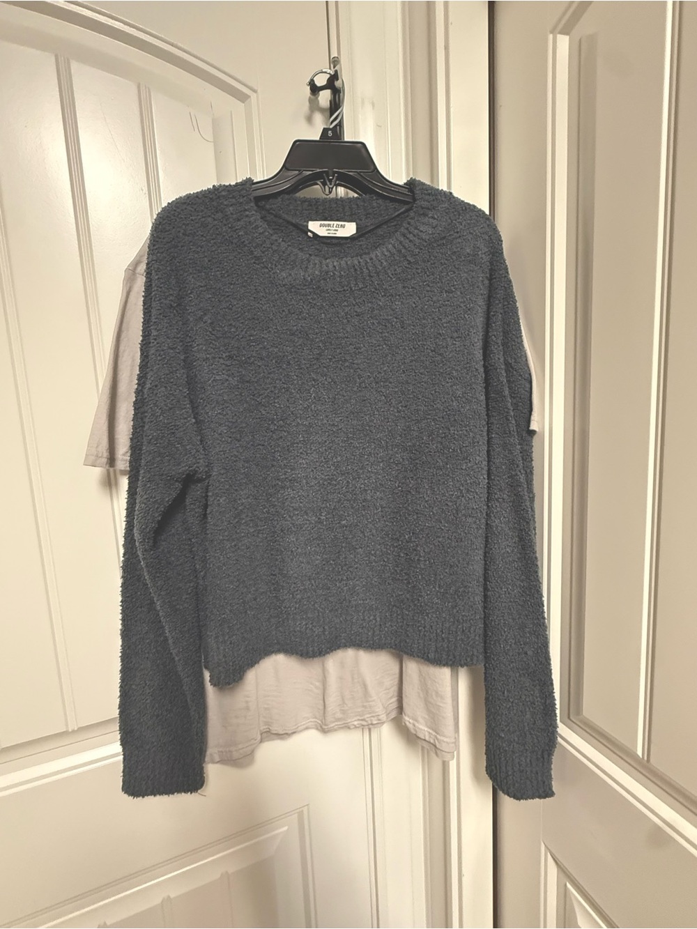 Plush Charcoal Crewneck Sweater - Women's Cozy Knit